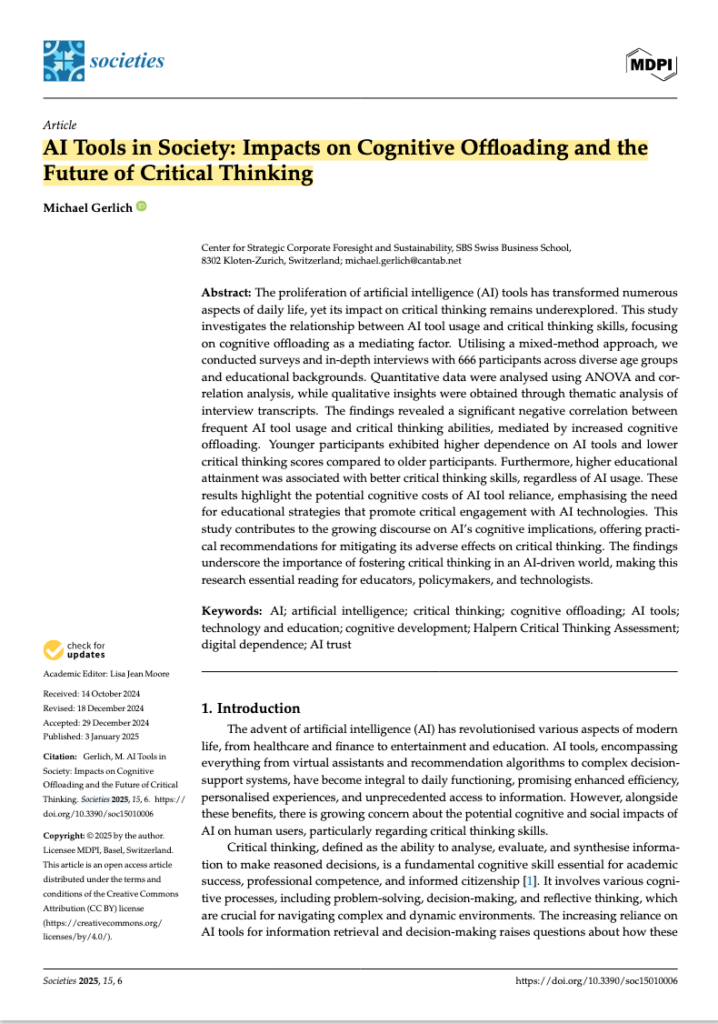 AI Cognitive Offloading