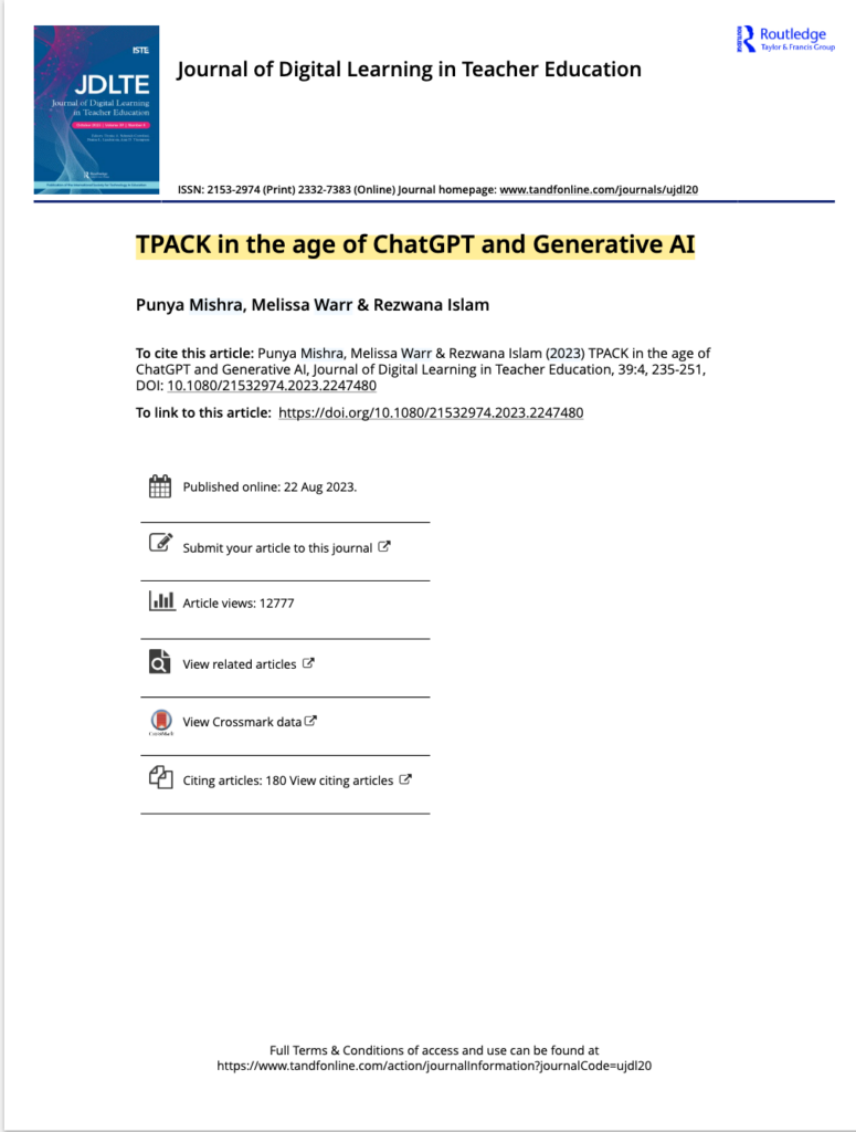 TPACK and AI