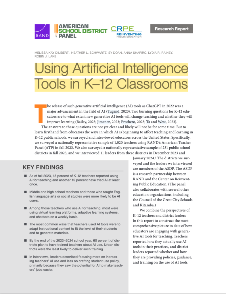 AI in K-12 Classrooms