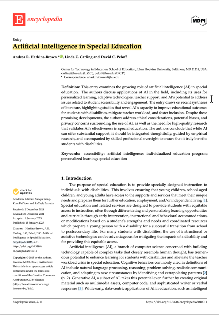 AI in Special Education