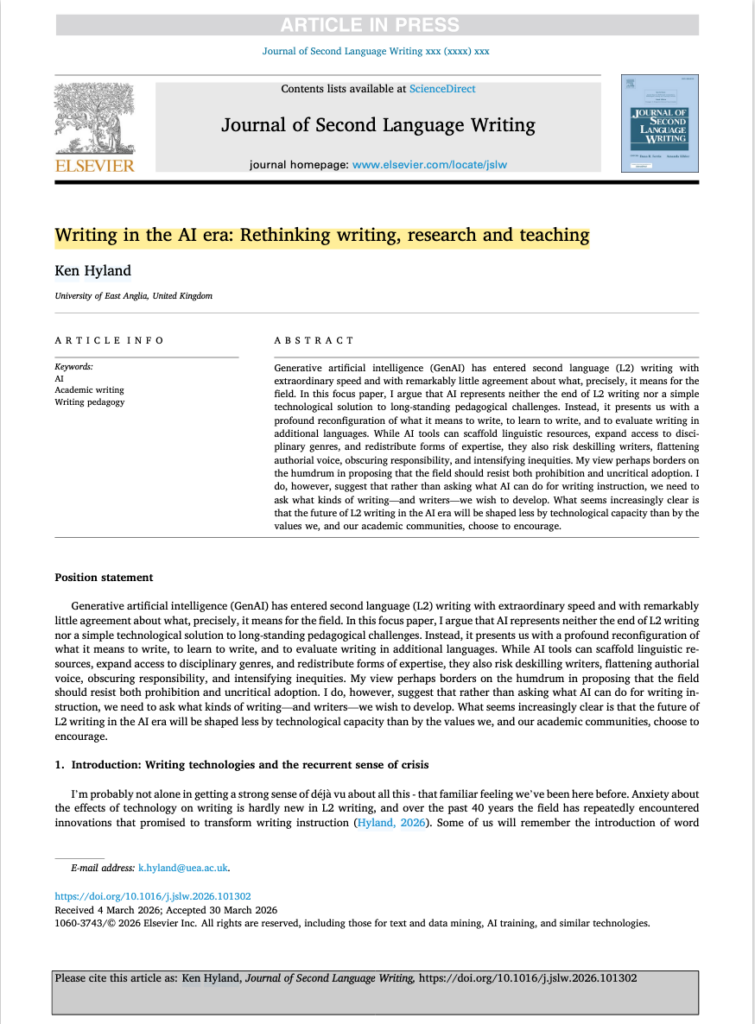 AI in L2 Writing