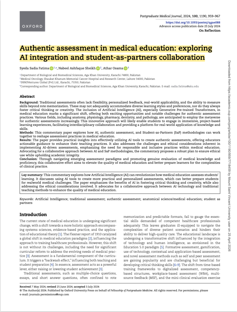 AI and Authentic Assessment