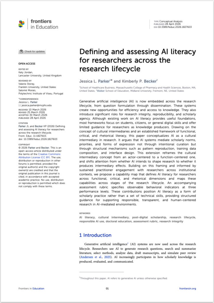 AI Literacy for Researchers
