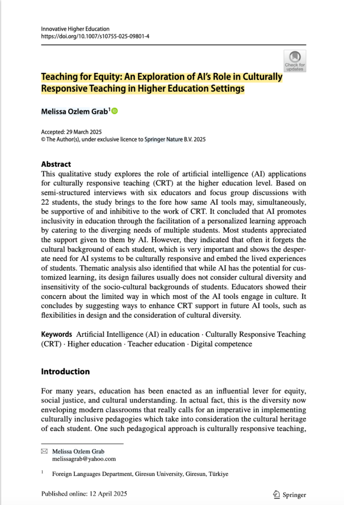 AI and Culturally Responsive Teaching