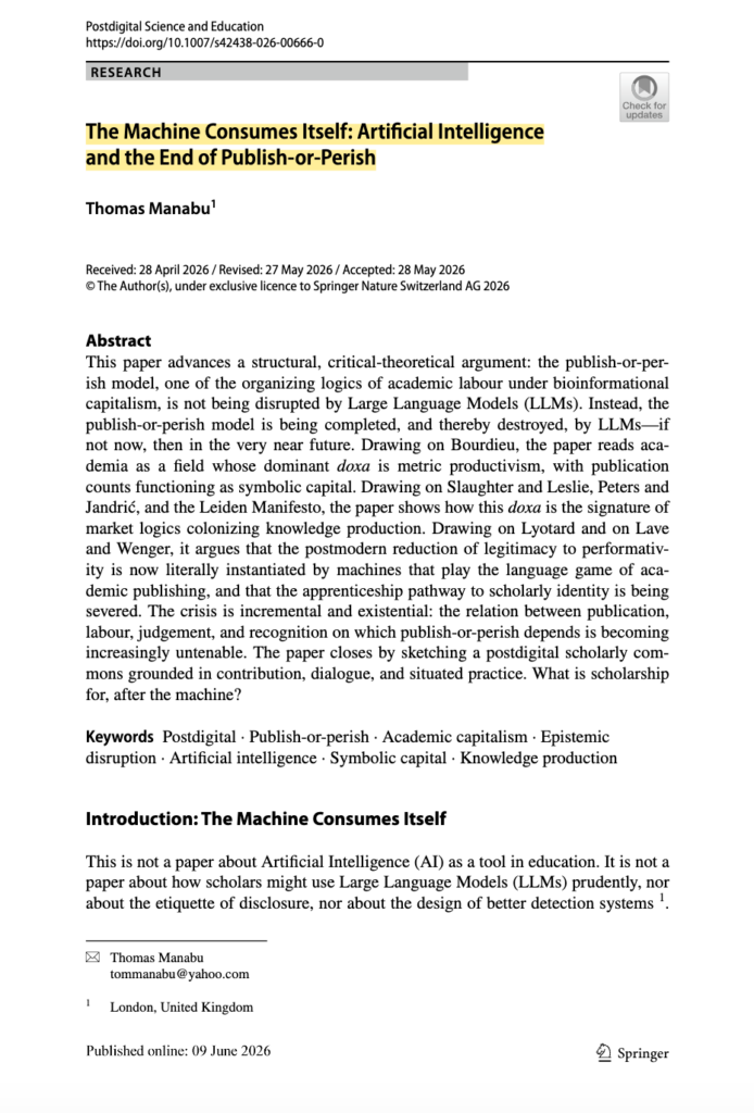 AI and Academic publishing