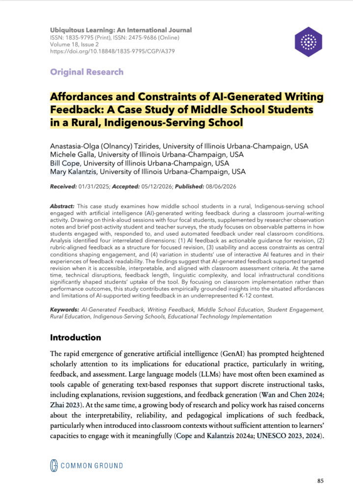 AI writing feedback